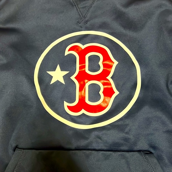 Nike Boston Red Sox Navy Blue Hooded Sweater size Medium - Picture 6 of 6